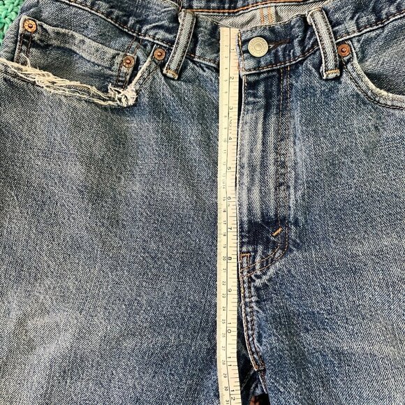 Levi's 505 Denim Shorts Mens 34 Walking Bermuda Distressed Jean - Picture 13 of 15